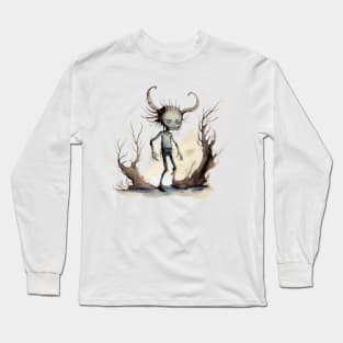 Cute Horror Icon Wendigo Long Sleeve T-Shirt